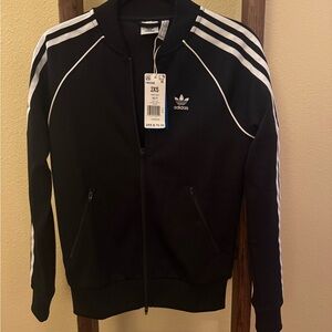 Adidas Black Jacket with White Logo